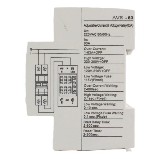Protectie Tensiune Oscilanta AVP-63A 2P